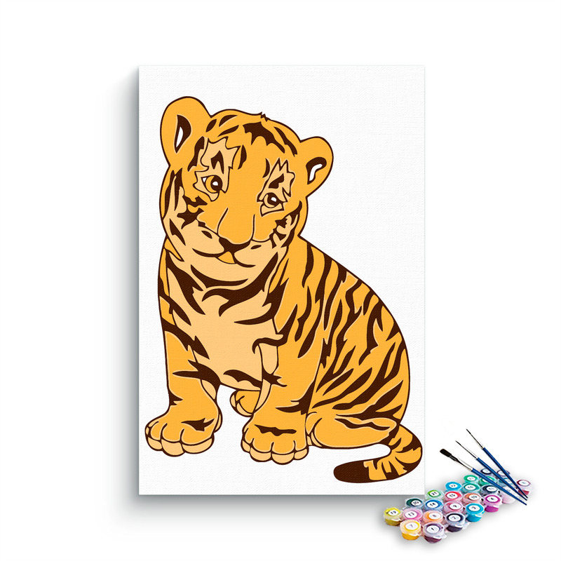 Baby Tiger Paint By Numbers kit for kids