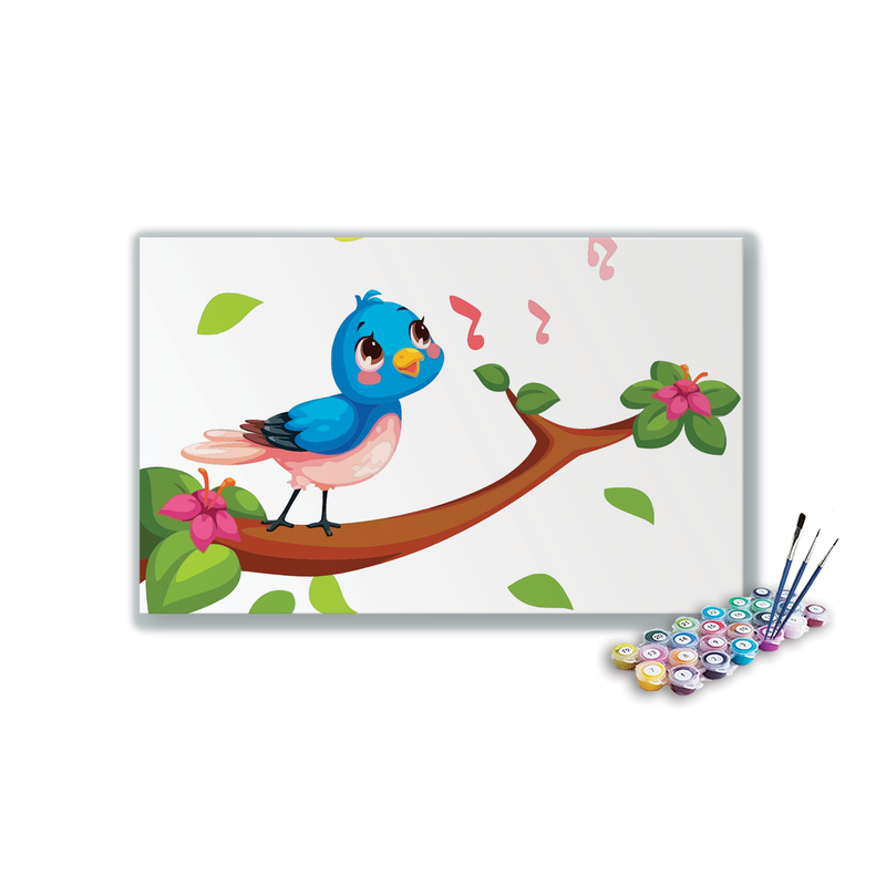 Nightingale Singing Paint By Numbers kit for kids