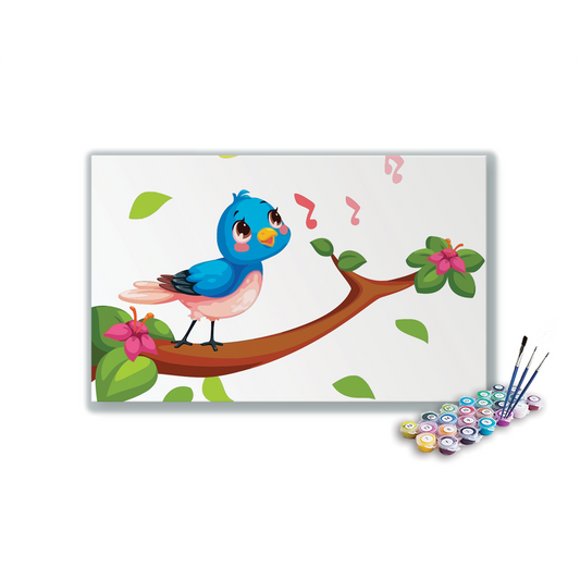 Nightingale Singing Paint By Numbers kit for kids