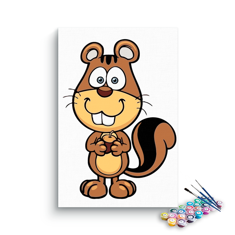 Squarrel Paint By Numbers kit for kids