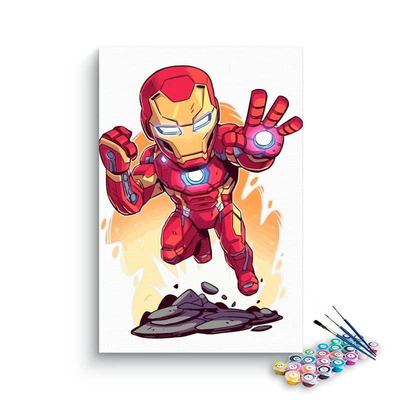 Ironman Flying Paint By Numbers kit for kids