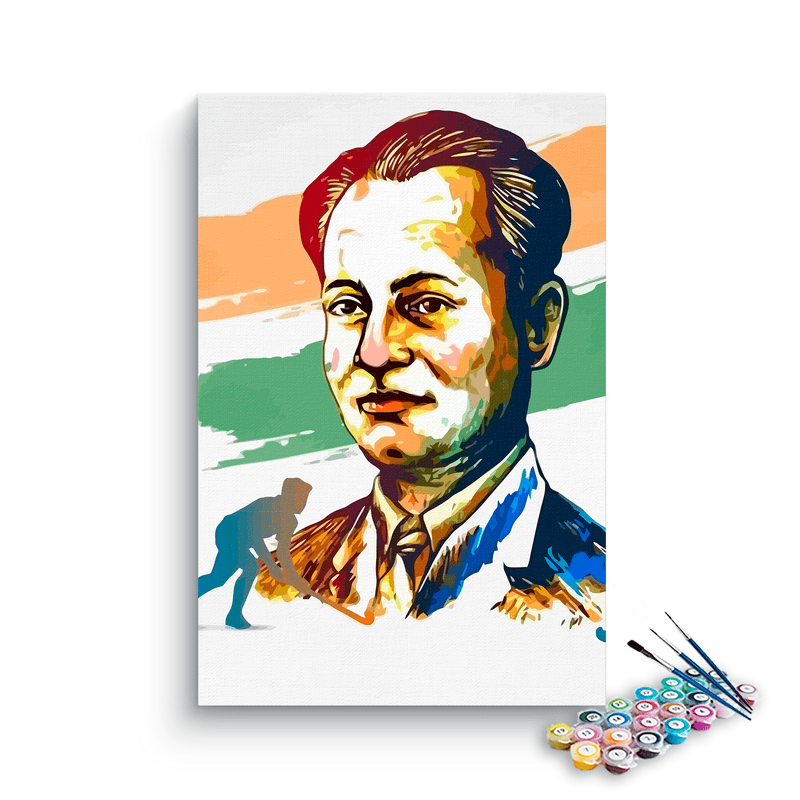 Major Dhyanchand paint by numbers