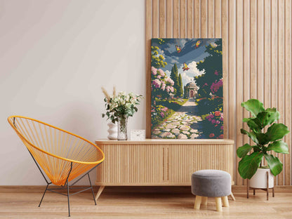 DIY Paint by numbers kit - Butterfly Garden Path to the Pavilion Paint by Numbers Kit