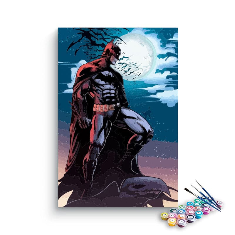 Batman & Moon paint by numbers