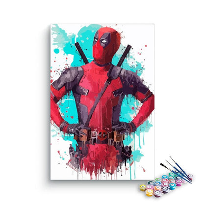 Dead Pool paint by numbers
