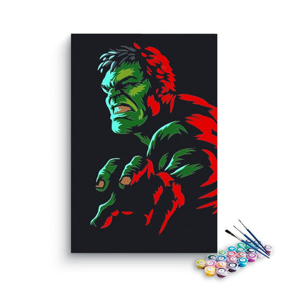 Hulk Abstract paint by numbers