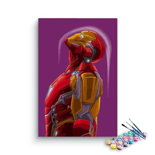 Ironman Flying paint by numbers