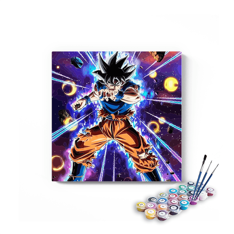 Goku Fighting paint by numbers