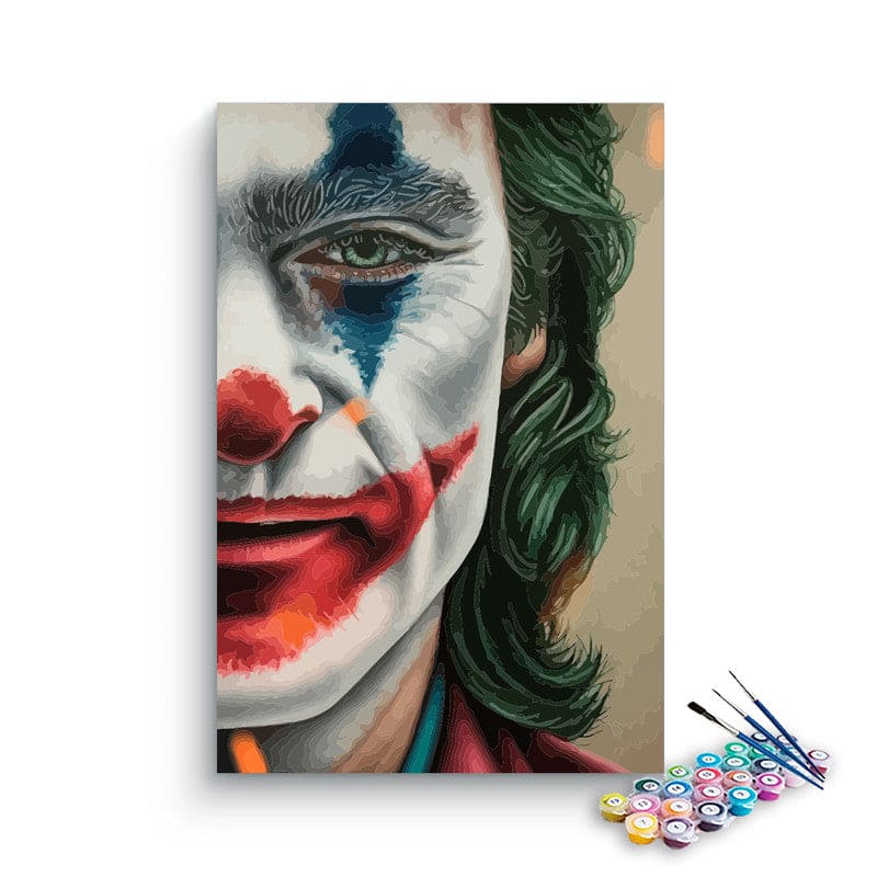 Joker Half Face paint by numbers