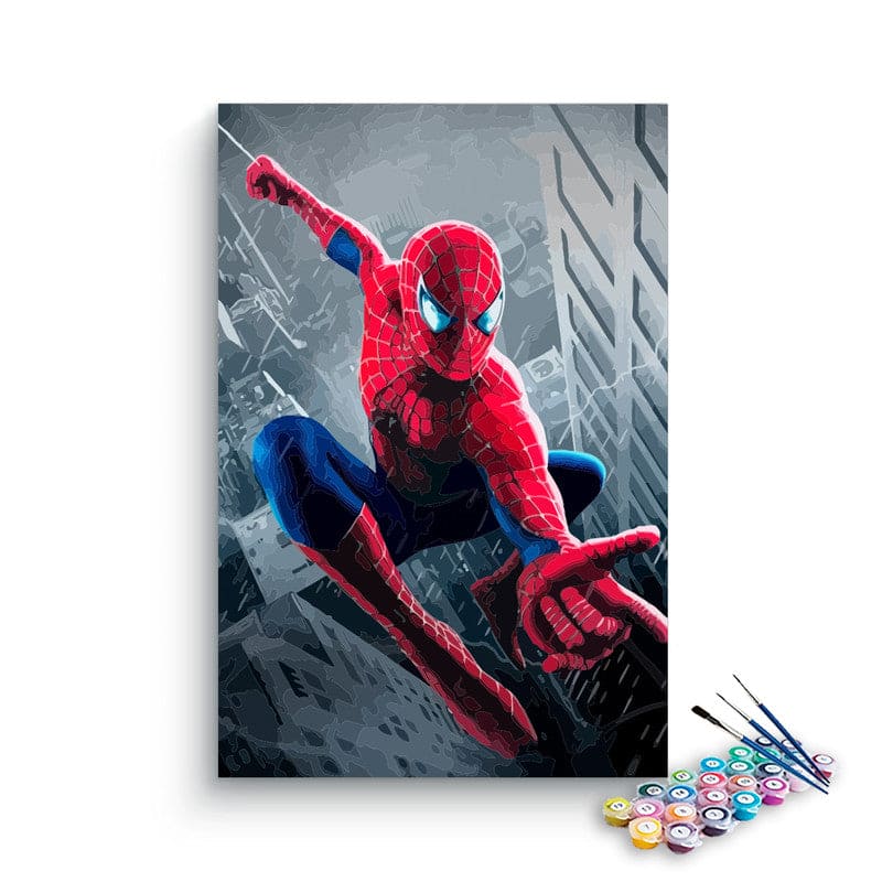 Spiderman paint by numbers