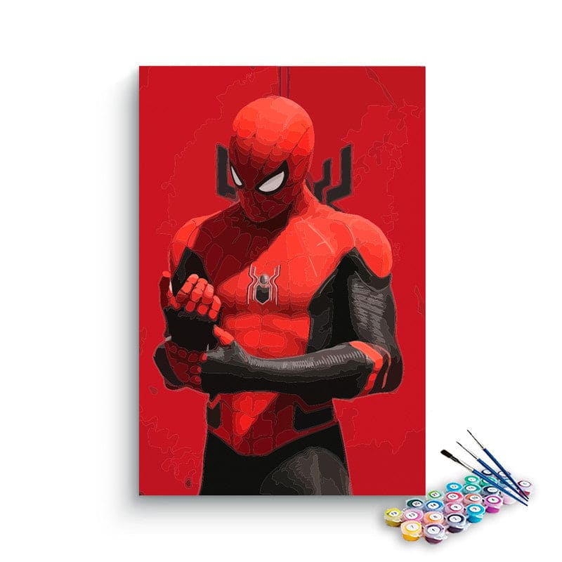 Spiderman New Suit paint by numbers