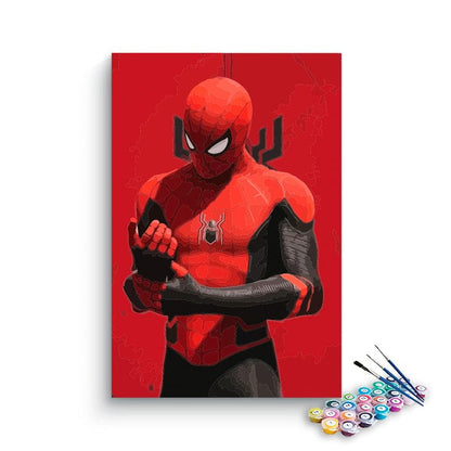 Spiderman New Suit paint by numbers