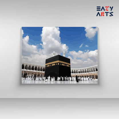 DIY Paint by numbers kit - Sacred Pilgrimage: The Kaaba at Mecca Paint by Numbers Kit