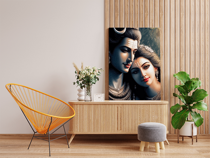 DIY PBN Kit - Lord Shiva and Goddess Parvati Paint by Numbers Kit