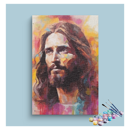 DIY Painting Kit - Divine Grace: Jesus Christ Paint by Numbers Kit