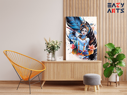 DIY PBN Kit - Artistic Bliss: Modern Krishna with Flute Paint by Numbers Kit