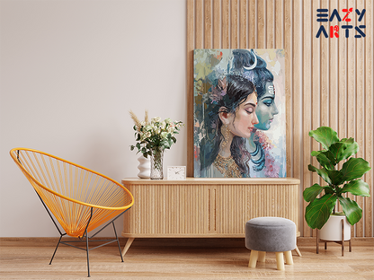 DIY PBN Kit - Divine Union: Shiva and Parvati Sacred Balance Paint by Numbers Kit