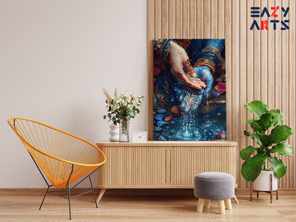 DIY PBN Kit - Sacred Blessings: Krishna’s Hands Paint by Numbers Kit