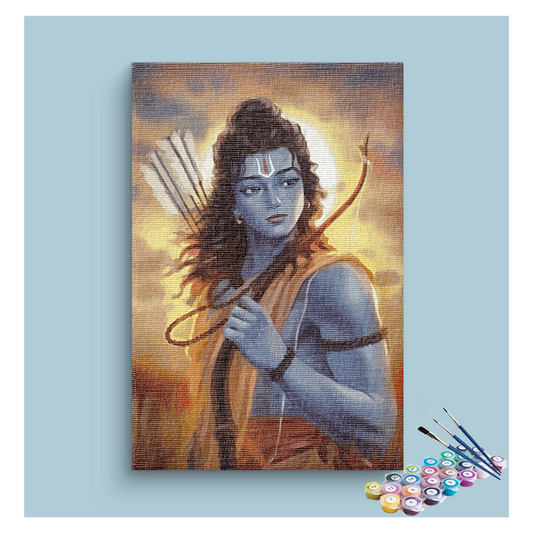 DIY Painting Kit - Warrior of Virtue: Lord Ram Paint by Numbers Kit