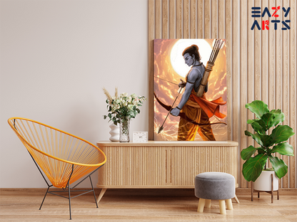 DIY PBN Kit - Divine Warrior: Lord Rama in Majestic Valor Paint by Numbers Kit