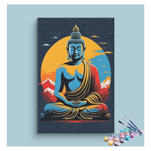 DIY Painting Kit - Zen Serenity: Enlightened Buddha Paint by Numbers Kit