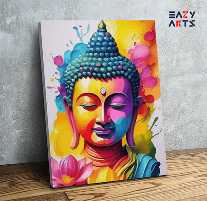 DIY Paint by numbers kit - Vibrant Enlightenment: Buddha Paint by Numbers Kit
