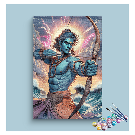 DIY Painting Kit - Divine Warrior: Lord Rama Paint by Numbers Kit