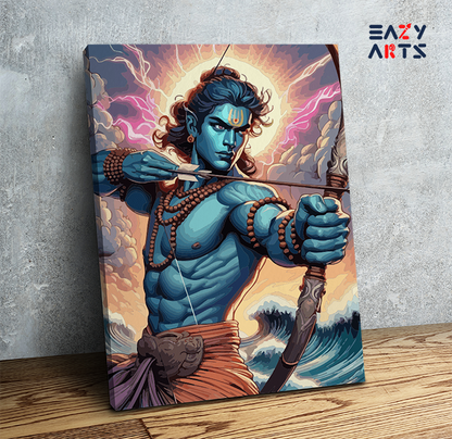 DIY Paint by numbers kit - Divine Warrior: Lord Rama Paint by Numbers Kit