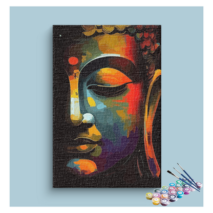 DIY Painting Kit - Luminous Serenity: Buddha Face Paint by Numbers Kit