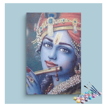 DIY Painting Kit - Divine Melody: Krishna with Flute Paint by Numbers Kit