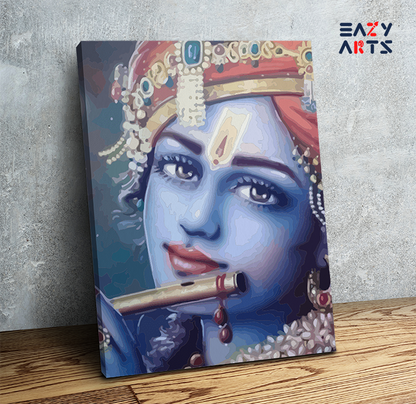 DIY Paint by numbers kit - Divine Melody: Krishna with Flute Paint by Numbers Kit