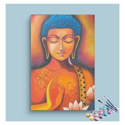 DIY Painting Kit - Radiant Peace: Buddha Serenity Paint by Numbers Kit