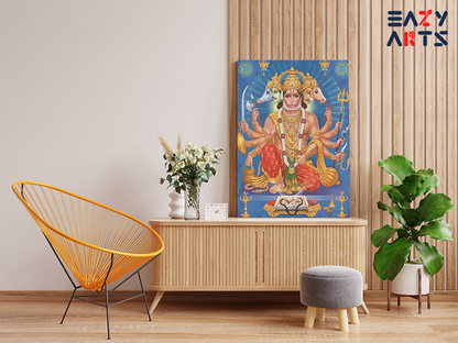 DIY PBN Kit - Divine Protector: Panchamukhi Hanuman Paint by Numbers Kit
