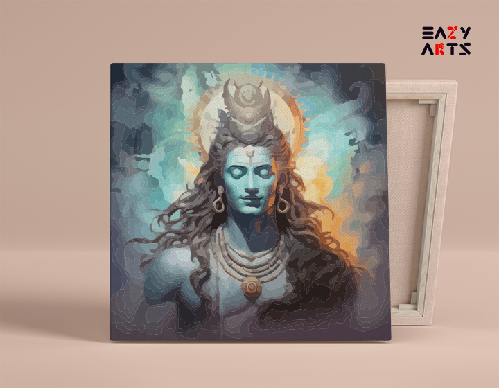 DIY Paint by numbers kit - Divine Tranquility: Lord Shiva Paint by Numbers Kit