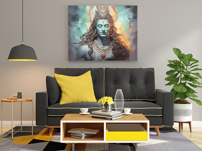 DIY PBN Kit - Divine Tranquility: Lord Shiva Paint by Numbers Kit