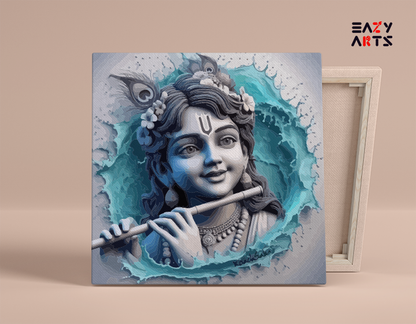 DIY Paint by numbers kit - Divine Krishna Flute Masterpiece Paint by Numbers Kit