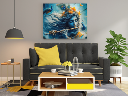 DIY PBN Kit - Mystical Krishna with Flute Paint by Numbers Kit