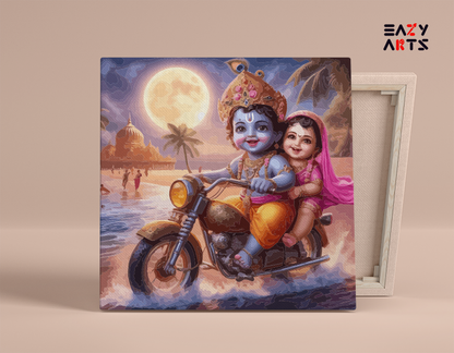 DIY Paint by numbers kit - Bal Krishna and Radha's Joyride Paint by Numbers Kit