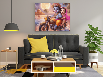 DIY PBN Kit - Bal Krishna and Radha's Joyride Paint by Numbers Kit