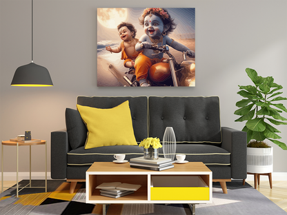 DIY PBN Kit - Playful Ride: Krishna and Balaram Paint by Numbers Kit