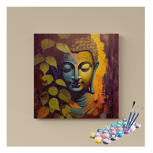 DIY Painting Kit - Tranquil Buddha: Serenity Under the Bodhi Tree - Paint by Numbers Kit