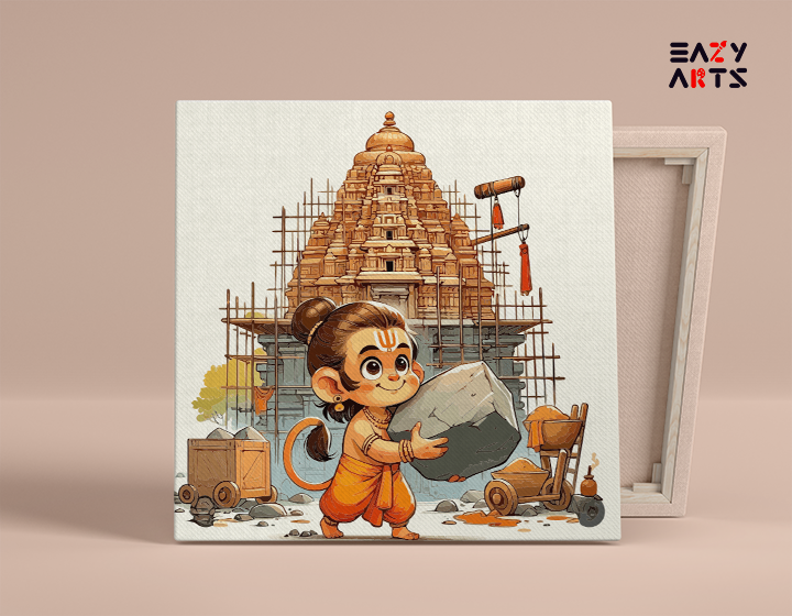 DIY Paint by numbers kit - Little Hanuman Builds: Temple of Devotion - Paint by Numbers Kit