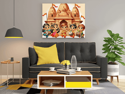 DIY PBN Kit - Ram Temple Celebrations: Joyous Devotion - Paint by Numbers Kit