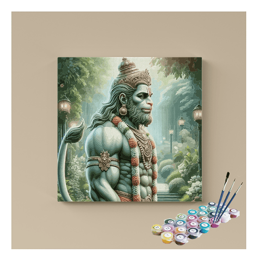 DIY Painting Kit - Divine Strength: Lord Hanuman - Paint by Numbers Kit