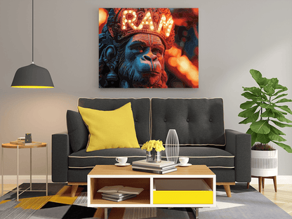 DIY PBN Kit - Eternal Devotion: Lord Hanuman with 'Ram' - Paint by Numbers Kit