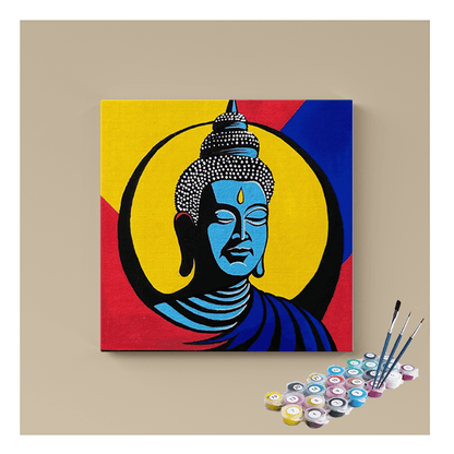 DIY Painting Kit - Vibrant Buddha Serenity - Paint by Numbers Kit