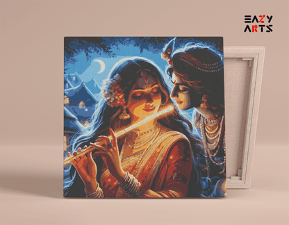 DIY Paint by numbers kit - Divine Melody: Radha and Krishna - Paint by Numbers Kit