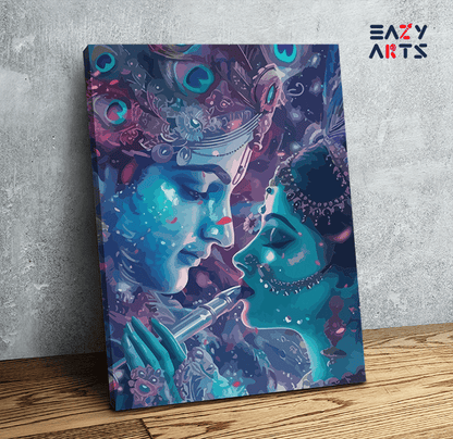 DIY Paint by numbers kit - Eternal Bond: Krishna and Radha - Paint by Numbers Kit