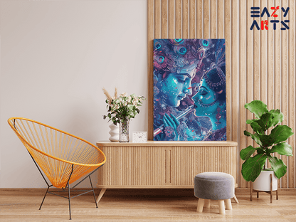 DIY PBN Kit - Eternal Bond: Krishna and Radha - Paint by Numbers Kit