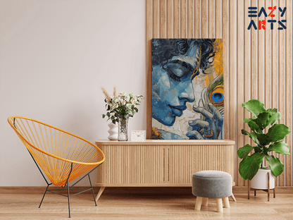 DIY PBN Kit - Serene Contemplation: Krishna's Divine Presence - Paint by Numbers Kit
